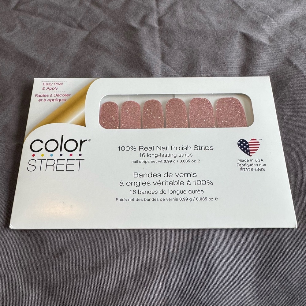 *Retired* Color Street: Social Butterfly | Rose Gold Glitter Pink Metallic Party - Picture 3 of 16